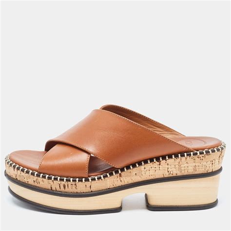 chloe woody sandals leather|chloe sandals size guide.